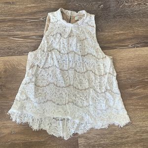 Lace crop halter - xs
